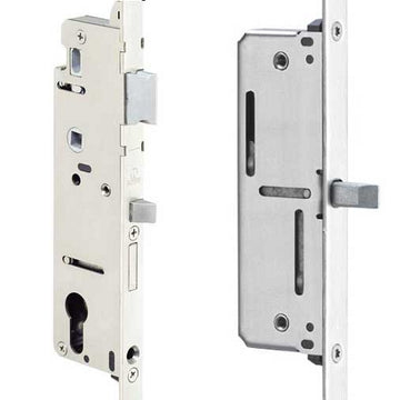 Hoppe Multipoint 1.77" Backset Manual Gear with Roundbolt Bottom Extension